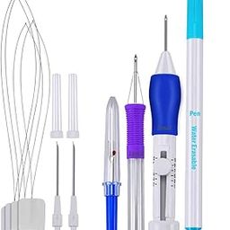 10 Piece Punch Needle Embroidery Kits, Embroidery Pen Needle Punch Kit- Craft Tools with for Embroidery Punch Needles Floss Cross Stitching Beginner-image-16