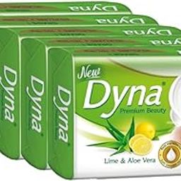 Dyna Lime & Aloevera Extracts Beauty Soap 100gm x 5 Grade 1 Soap with 76% TFM-42