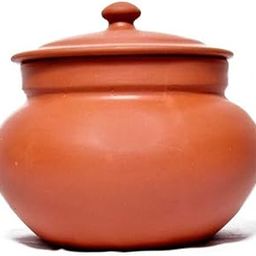 Bhanvi - 2.5 LTR. Handmade and Earthen Clay Cookware/Serving for Rice/Curry/Sambar/Boiling Vegetables-image-52