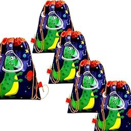 SV Traders Birthday Party Return Gifts Pack Of 24 Pcs Non-Woven Dino Theme/Dinosaur Theme/CartoonTheme/Animal Theme Print Drawstring Backpack Bag Haversack Bags for Kids/Boys/Girls-3