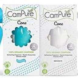 CamPure Camphor Cone (1 Original + 1 Bhimseni) Pack of 2-100% Organic | Air Freshener for Car, Wardrobe, Office Cabin's, Drawers, Travel Bag & Bathroom-5