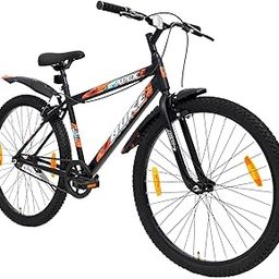 Buke Apex 26MTB Bicycles for Men |Frame Size: 17.5 Inches|Wheel Size: 26 Inches|Short Bent Handle Bars, Chainwheel with PVC Disc|Rigid Fork with Caliper Break-Steel Rim(Black)-21