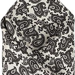 Men Cream Print Party Pocket Square-image-38