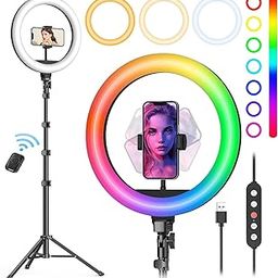 Zuzu 12" Ring Light for Video Shooting Professional Studio Light ringlight Photography led Light with 6.5 ft Foldable Tripod Stand-19