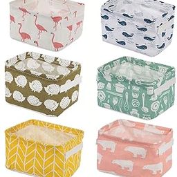 WROPZO Canvas Storage Bins Basket Foldable Waterproof Organizers with Handles Boxes, Fabric Shelf Box Container, Desktop Storage Box for Baby Toy Makeup Book Sundries Organizer Case Bag (1)-30
