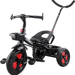 Maanit Baby Kids Tricycle with Foot Rest and Parental Control Push Bar Adult Handle-image-17