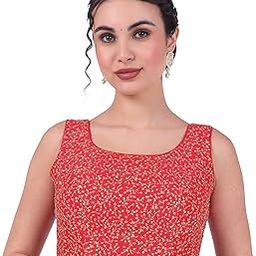 Women's Embroidered Polyester Stitched Sleeveless Saree Blouse-image-24