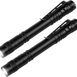 LED Pocket Pen Light Flashlight [2 Pack] - Small, Mini, Stylus PenLight with Clip - Perfect Flashlights for Inspection, Work, & Repair-18