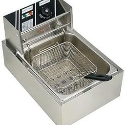 KHUSHI UDYOG - Electric Deep Fryer, 6L Capacity, Stainless Steel, Single Tank with Basket and Lid-image-18