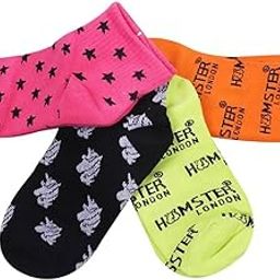 London Multicolored Printed Cotton Socks Combo Pack of 4, Size 7-12 (Free Size)-picture-5