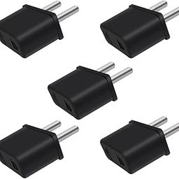 fdealz® [ 20 Pieces ] US Female Flat Pin to EU Plug India 2 Pin Male AC Wall Universal Travel Power Socket Plug Adaptor, AC 250V (Black) 2 Pin Flat US to EU Male Connector-image-49