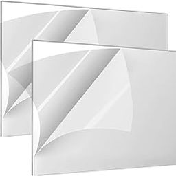 Tatub 2 Pack 1/8" Thick 12"x24" Clear Plexiglass Sheet, 3mm Acrylic Sheets for DIY Craft Projects, Cut to Size Acrylic Glass Sheets Signs, Plexi Glass Panel for Laser Cutting-image-17