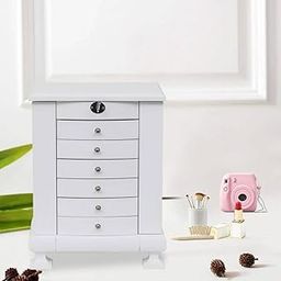 SHIPLORD® 7-Layer Handcrafted Wooden Jewelry Organizer with 6 Drawers ‚¨ Exquisite Storage for Your Precious Collection-image-36