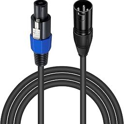 Poyiccot Speakon to XLR Cable 6ft, 18 Guage AWG Speakon Plug Male to 3 Pole XLR Jack Male Audio Cable with Twist Lock for Studio Microphone Recording, Stage Lighting (XLR Male)-image-8