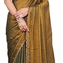 KAHSVI SAREES Women's Tissue Pure Silk Chiffon Two Tone Hand Work Lace Border Saree With UnStitched Blouse Piece-image-40
