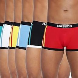 BASIICS Men's Body Boost Striped Trunk (Pack of 6)-image-6