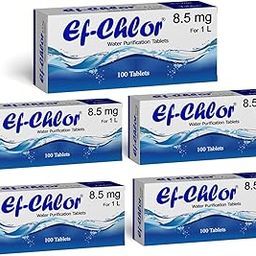 EF Chlor 8.5mg Water Purification Tablets - Pack of 5 box for Pure and Safe Drinking Water-image-38