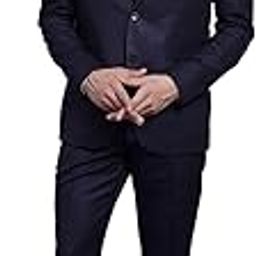 Men's Polyester Blend Single Breasted Suit-Dress Set-picture-0