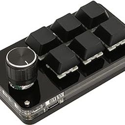 ELBME Key Mini Keypad, Mini Portable Programmable Keyboard RGB Backlight with Knob for Gaming for Office-image-16