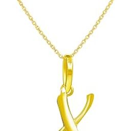 Swarnavarsham BIS Hallmarked 916 Alphabet Pendant for Men & Women 1 Gm-image-91
