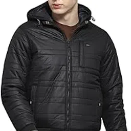 monte carlo Mens Solid Black Hooded Neck Full Sleeve Jacket-picture-19
