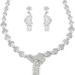 Studio Rhodium-Plated American Diamond Stones Studded Jewellery Set For Women-28
