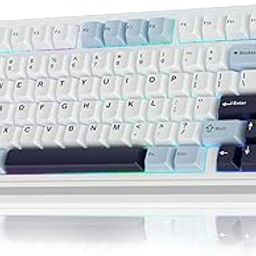 AULA F75 75% Wireless Mechanical Keyboard | Hot Swappable | Pre-lubed Linear Switches | RGB Backlit | 2.4GHz/Type-C/Bluetooth Gaming Keyboard (Ice Blue, Reaper Switch)-image-24