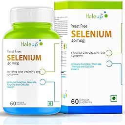 Haleup Selenium 40 mcg || Enriched with Vit E & Lycopene || 60 capsules Supplement || Non-GMO & Gluten Free || (Pack of 1, 60, count)-image-15