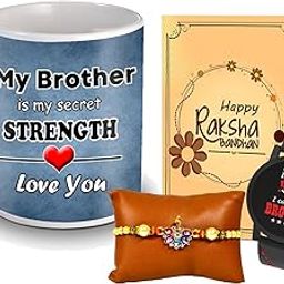 ME & YOU Rakhi with Coffee Mug for Brother |Raksha Bandhan for Brother with Watch| Unique Rakhi Gifts Combo for Brother | Rakhi Gift for Bhai - Pack of 4-image-49