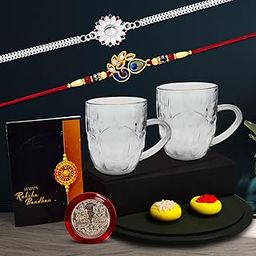 Oblivion Rakhi Set of 2 for Brother – Silver Color Pooja Coin and Greeting Card with Shake Mug 2 Pcs, Raksha Bandhan Gift Combo for Bhaiya, Bhabhi & Kids, Traditional Pack for Festival Celebrations-image-17