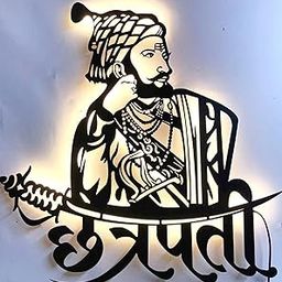NEXTSTEP1 Chatrapati Shivaji Maharaj Metal Wall Art with Light Decor || Wall Art Lighting with LED Light for Living Room, Drawing Room.-image-83