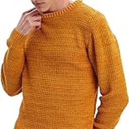 Men's Knitted Pullover Long Sleeve Crew Neck Sweater - Slim Fit Jumper for Men Tops-image-37