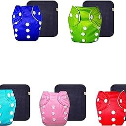 Dumbledo Lite Cloth Diaper with Black Insert (Pack of 5) | Hypoallergenic | Reusable & Washable | Easy to Clean | Everyday Diapering Essential | 3 Months – 2 Years | Unisex Baby-23