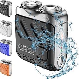 Beard Shaver Mini and Portable Suitcase Design, Shaver Mini and Portable Suitcase Design Double-Ring Magnetic Cutter, 2024 Men's Favorite Portable Mini Electrict Shaver (Black)-picture-12