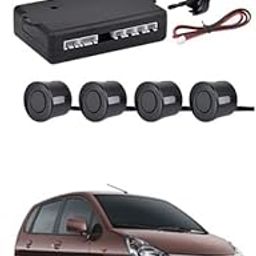 MATIES Car Reverse Black Parking Sensor System LED Display with 4 Parking Sensors Alarm Kit for Zen Estilo-image-3