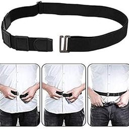 Advanced Tucker Shirt Stay Tuck in Adjustable Belt For Men And Women | Formal, Garter Elastic Strecheable Belt (Black)-66