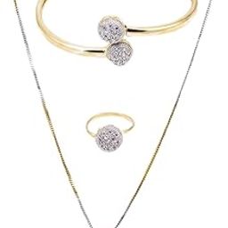 Delicate Gold & Rhodium Plated Pendant Combo Set for Women (SKR75029)-0
