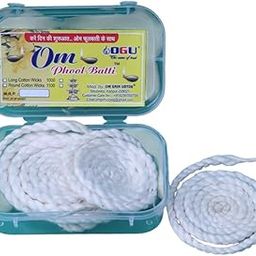 Om Phool Batti Twisted Akhand Jyot Batti for Diya Long Lasting Pure Cotton Wicks for Daily Pooja,Meditation and Spiritualism Special Lambi Diya Rui Batti (Pack of 3 Box - 4 Pcs. in Each Box) (White)-image-64