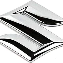 WAZA Emblem Badge for Suzuki Small Logo for Access Gixxer All Bikes Scooty Durable Chrome 3D Monogram Sticker Logo for Petrol Tank Self-Adhesive & Waterproof Decal, Non-Rusting (Metallic-Silver)-21
