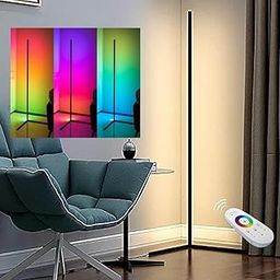 Bright Floor Lamp, Dimmable Corner Floor Lamp in Living Room, Indoor Lighting Vertical Lamp RGB Atmosphere Bedside Floor Light Standing Lamps for Living Room Decor-image-69