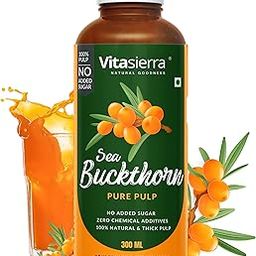Vitasierra Sea Buckthorn Pulp Concentrate (300 ml) - Thick & Pure 100% Sea Buckthorn Berry Pulp - Makes Upto 50 Glasses of Sea Buckthorn Juice - No Chemical Additives Pure Seabuckthorn (New Amber Packaging)-image-18