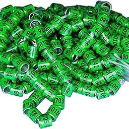 THE STYLE SUTRA® 100 Pieces Pigeon Dove Leg Rings 2024 Identify Bands Accessory Training Ring Grass Green |100 Aluminium Pigeon Leg Rings-picture-27