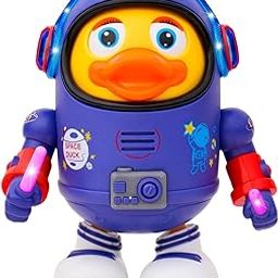 Gooyo GY-3018 Dancing Space Duck Toy with Vibrant Light Effect & Musial Sound | Best Dancing Toy Gifts/Toddlers/Babies/Girls/Boys | Blue & Yellow Color, Power Source: 3xAA Battery (Not Included)-11