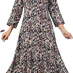 Traditional Look Rajasthani Anarkali Rayon Kurta for Women Gown Dress-image-87