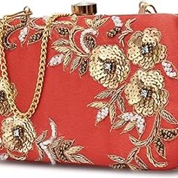 Flower Embroidered Women's Clutch-image-93