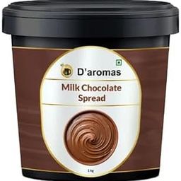 D'aromas Milk Chocolate Spread 1kg| Made with Low Fat Cocoa Butter|Top it on Dessert, Milkshakes, Bread| All Natural Ganache-picture-14
