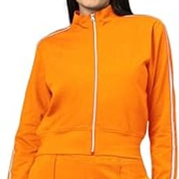 Women Full Sleeves Gymwear Sports Cotton Mock Collar Jacket with Zipper-image-9