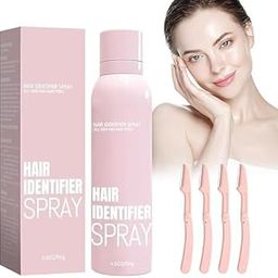 Women Hair Identifier Spray For Face Shaving And 4 Razor Dermaplaning No Irritation Depilatory Soothing Spray For Skin And Body Quick & Easy Hair Removal-image-76