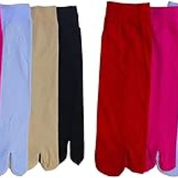 Women & Girl's Ultra-Thin Transparent Nylon Ankle Length Socks With Thumb (Multicolor, Set of 10 Pairs)-8