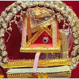 MOOLYAVAAN Products Laddu Gopal- Beautiful Elegent Wooden Beads Design Jhula bal Gopal, Thakur ji, kanha ji Handicrafted Swing Jhula for Laddu Gopal Krishna Janmashtami (Laddu Gopal-0,1,2)-image-43
